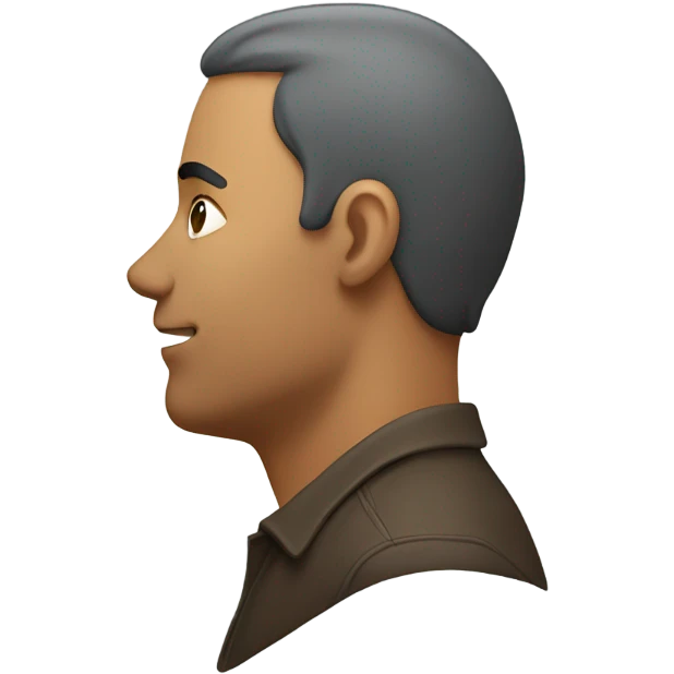Man side profile looking sideways emoji
