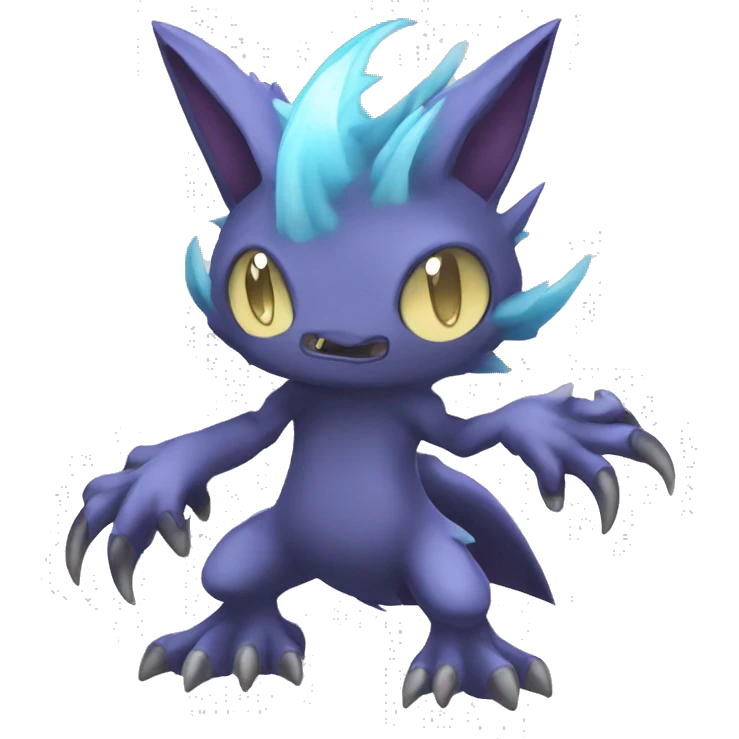 cute cool edgy sharp eldritch ethereal Digimon-Fakemon-animal full body emoji