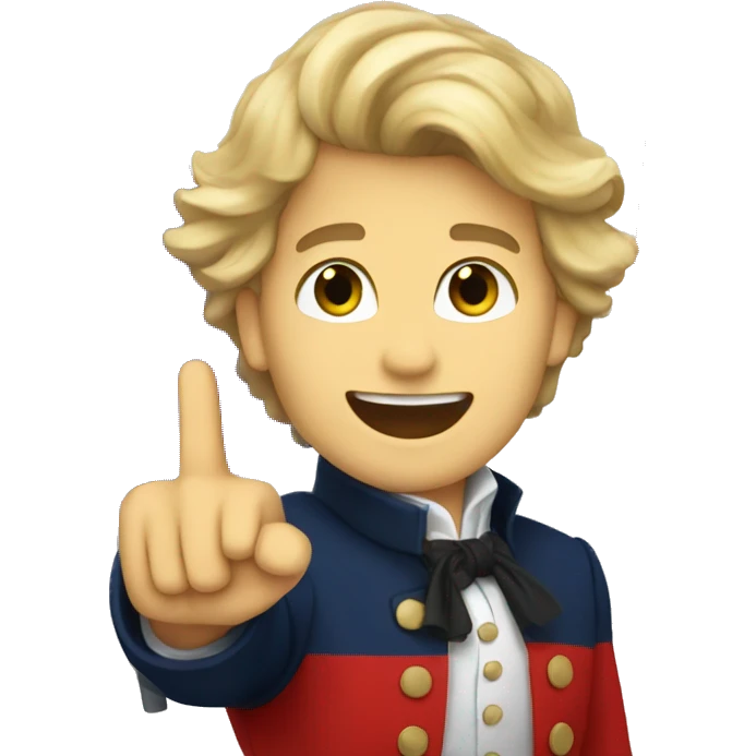 Enjolras waving French flag emoji