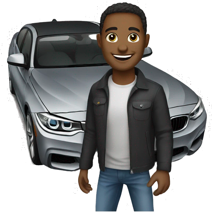 Happy owner of a bmw car emoji