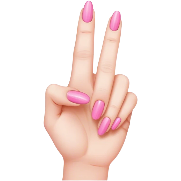 Middle finger pink nail polish emoji