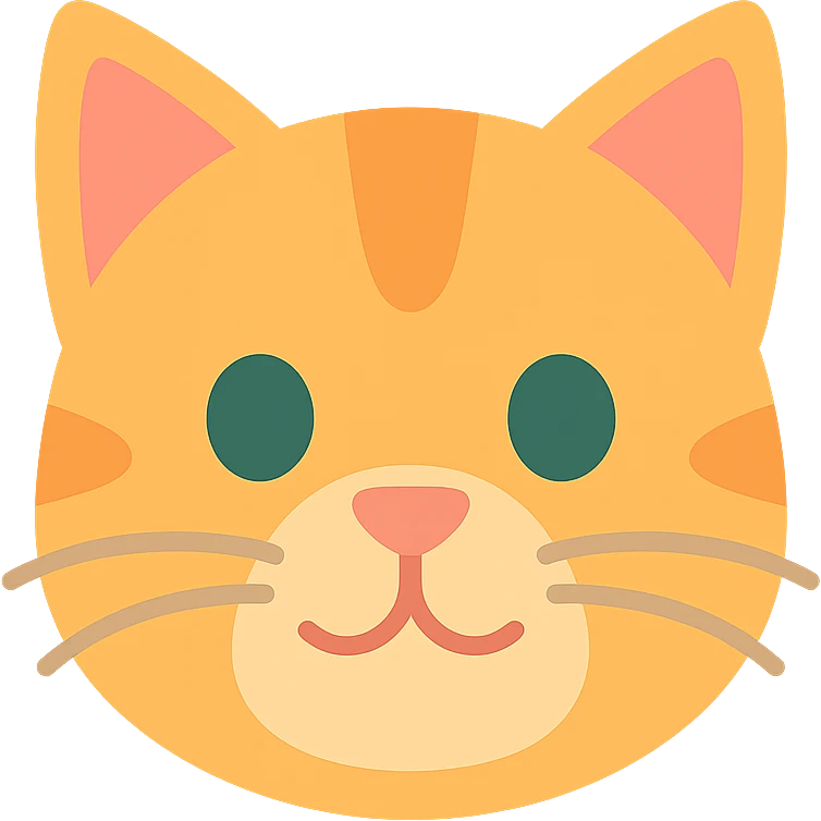 colorful cat face icon emoji