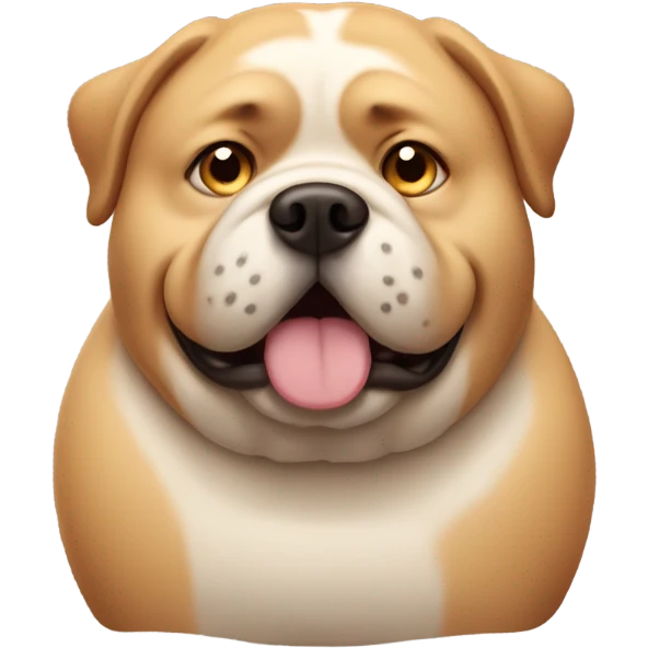 Extremely fat dog emoji
