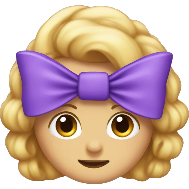 Purple bow emoji