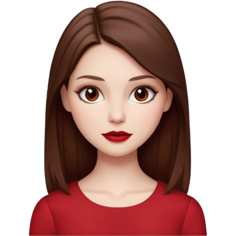 ELENA GILBERT FROM VAMPIRE DIARIES WITH RED TOP AND STRAIGHT HAIR RED LIPSTICK AND BLUSH emoji