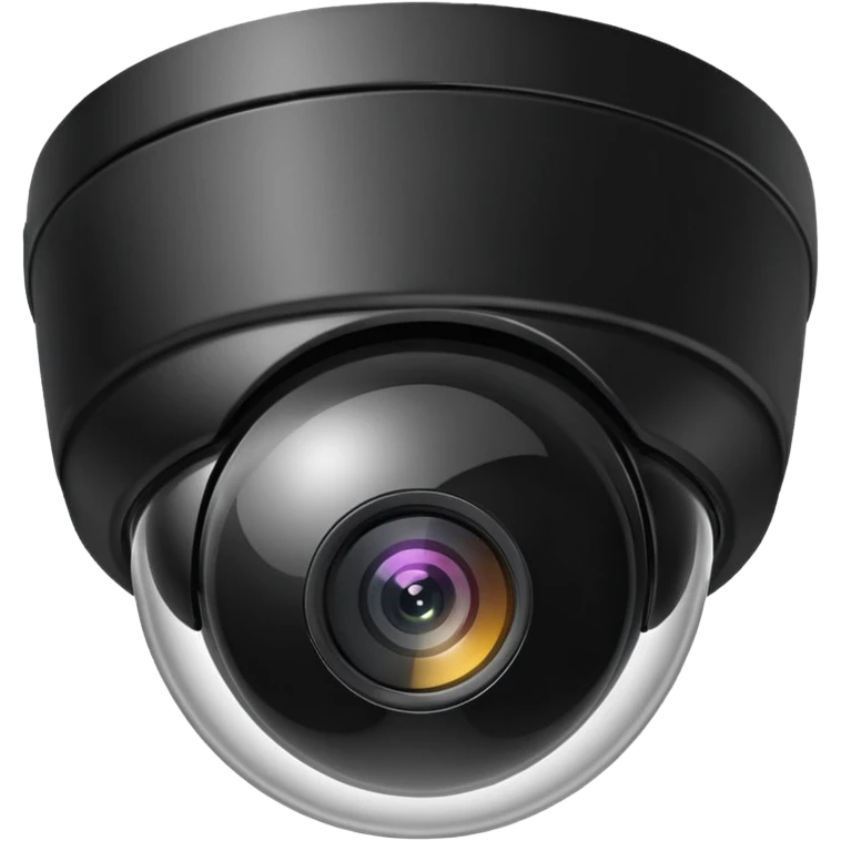 Dome cctv camera in black  emoji