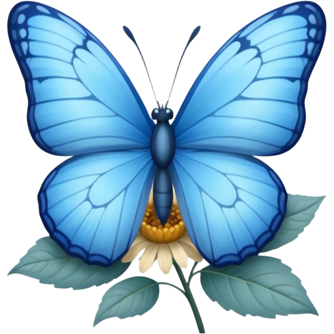Borboleta  azul  emoji