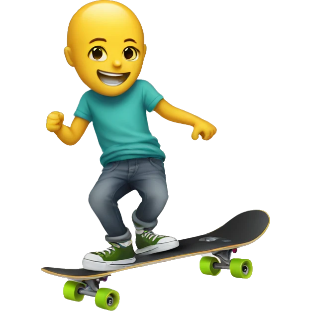 Chat qui fait du skateboard  emoji