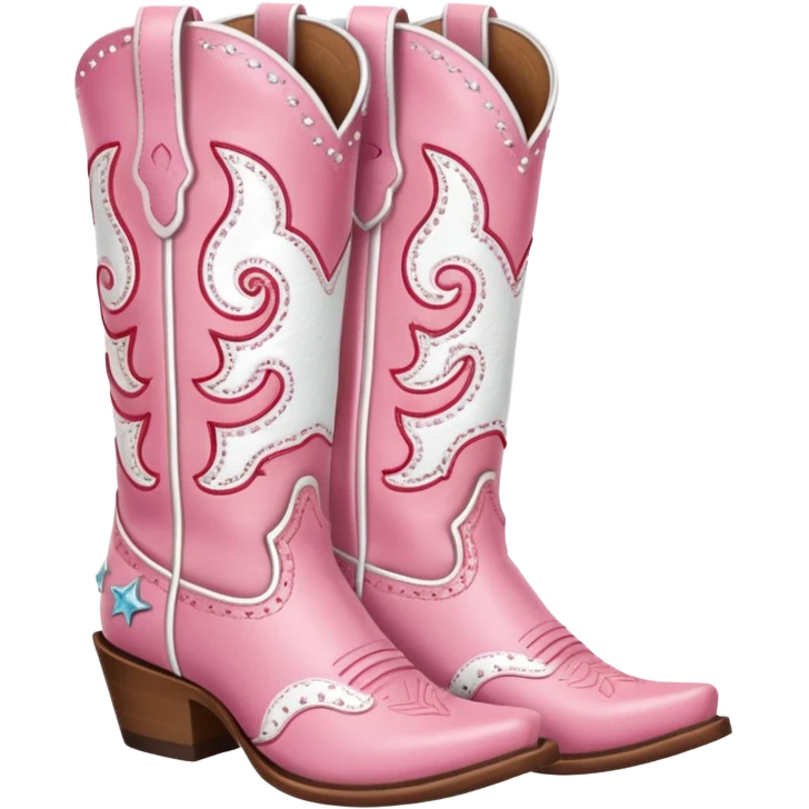 cowgirl boots cute a tiny bit of red on it NO TEAL a little girlie emoji