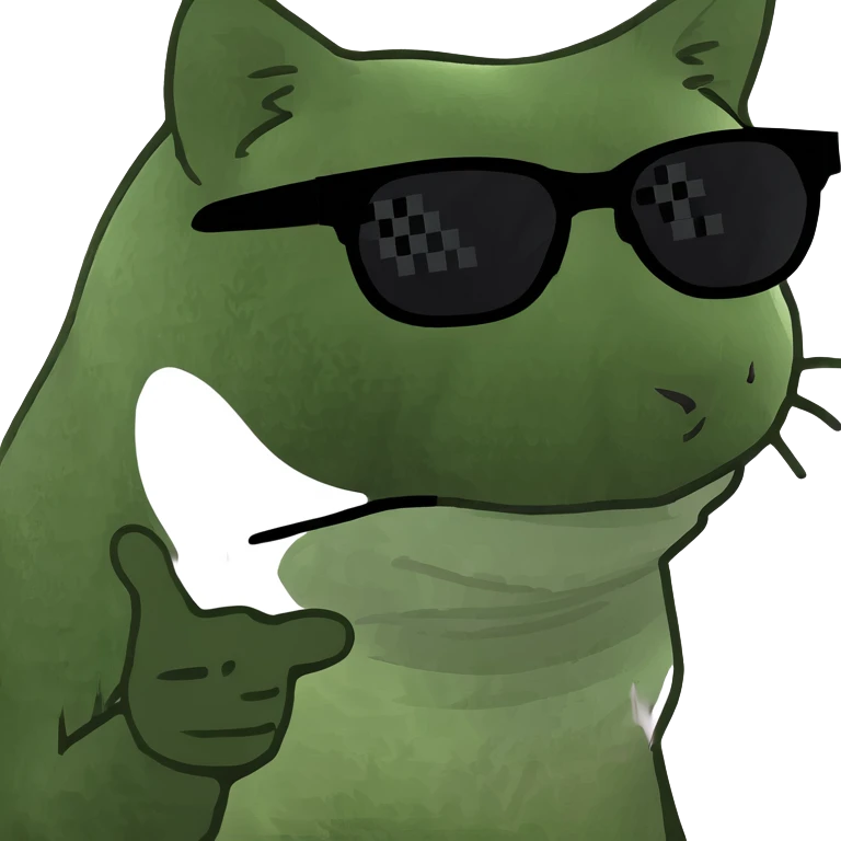 Cat with sunglasses emoji