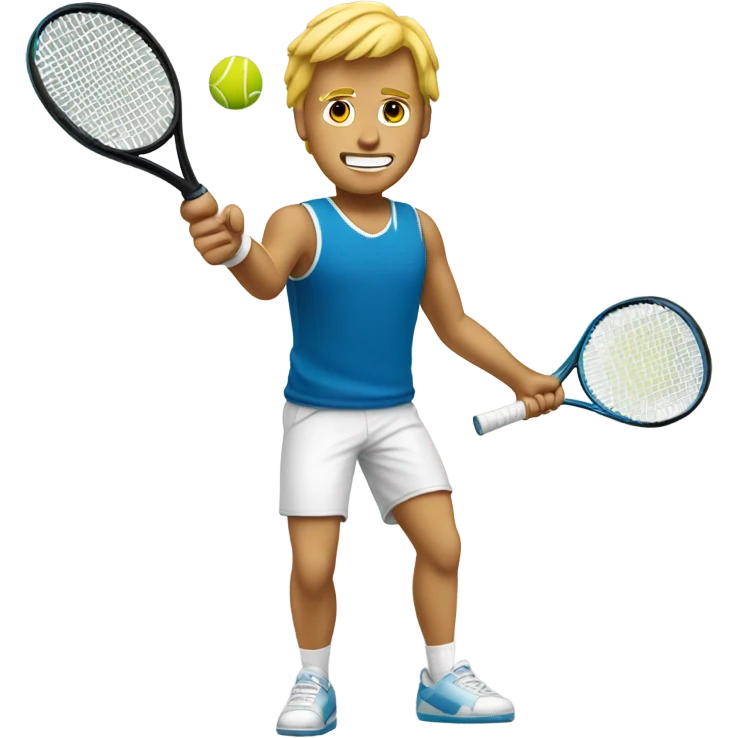 joueur de tennis blond (homme) emoji