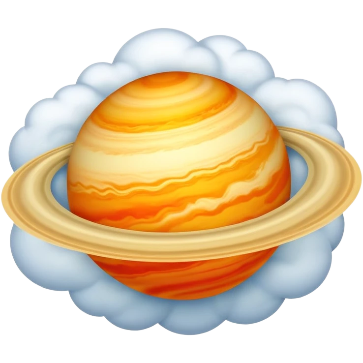 planet Venus with clouds emoji