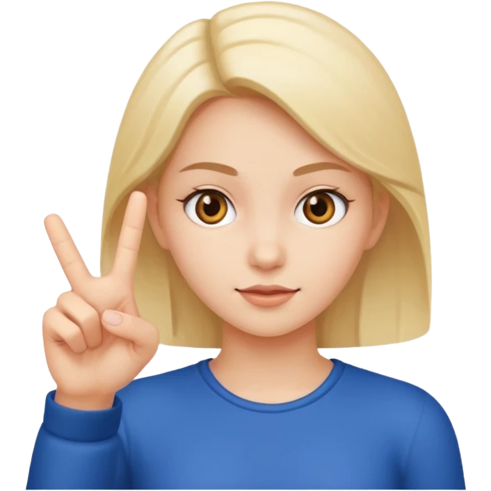 Niña sacando el dedo del medio  emoji