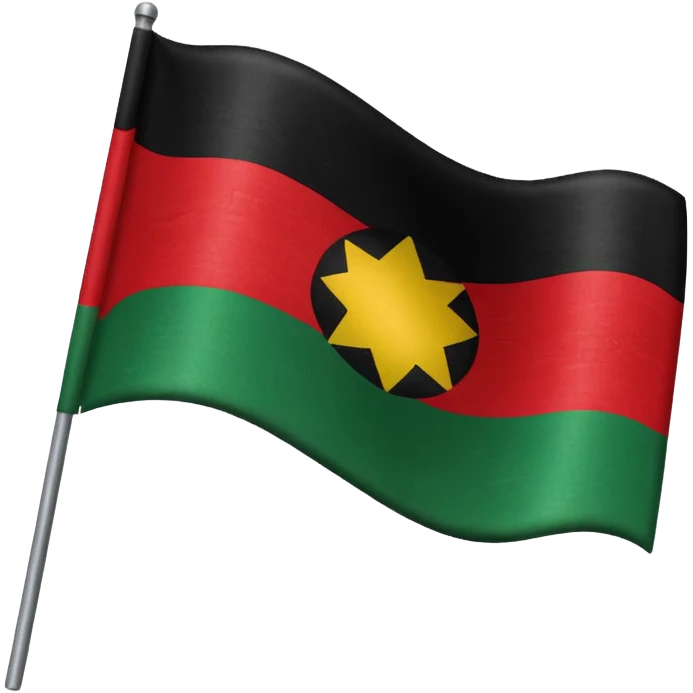 Red black and green pan African flag emoji