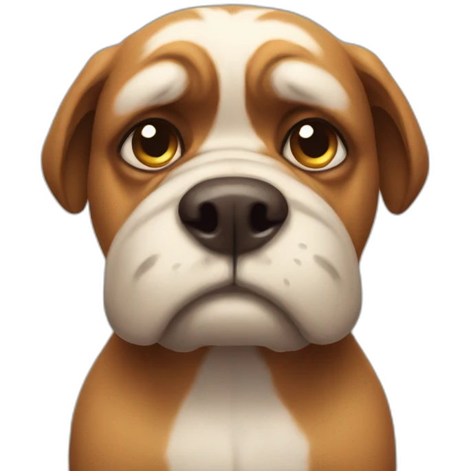 Grumpy dog  emoji