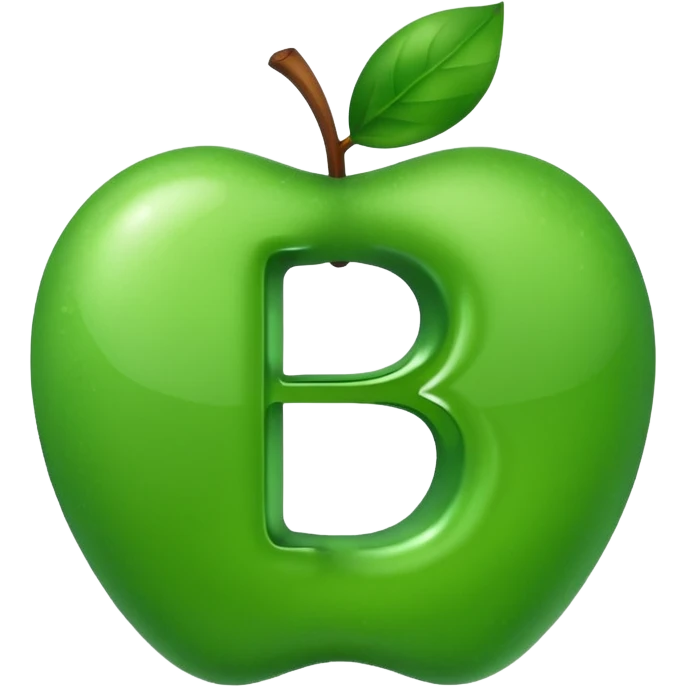 Empty apple like o with letter B in the midlle emoji