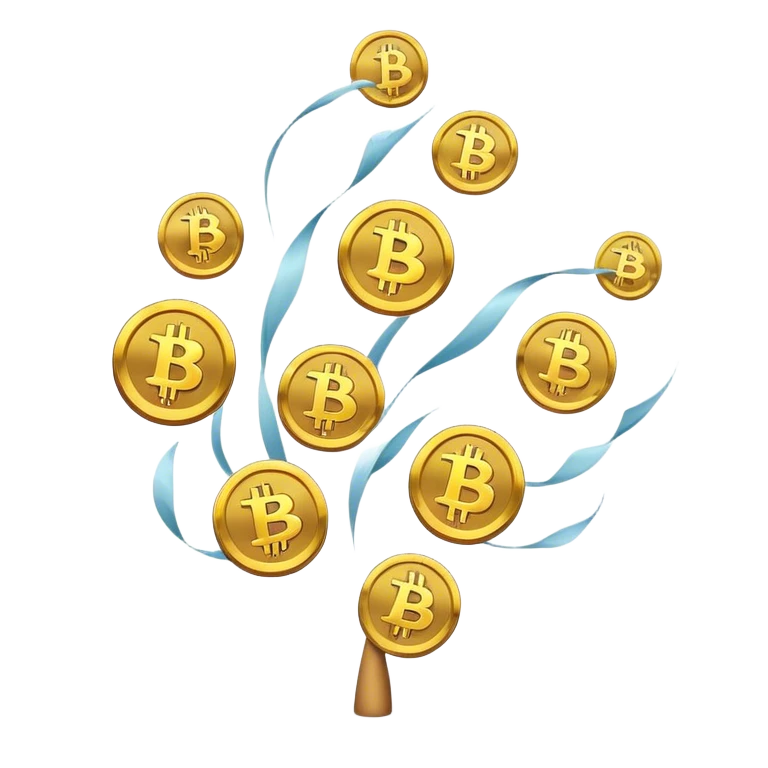 Bitcoins in wind emoji