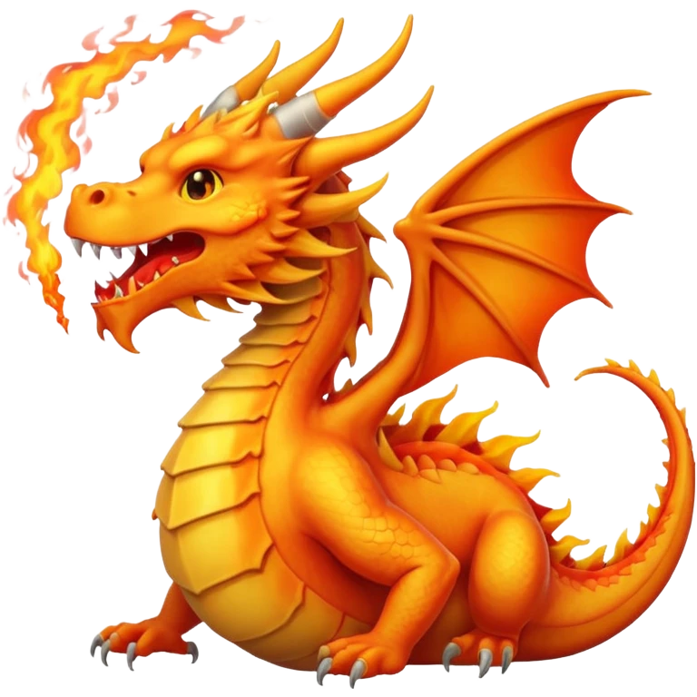 Dragon breathing fire emoji