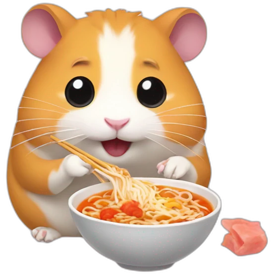 hamster eating ramen emoji