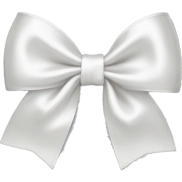 white satin bow emoji