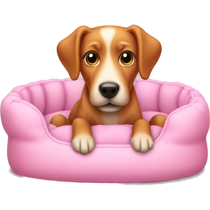 Pink dog bed emoji