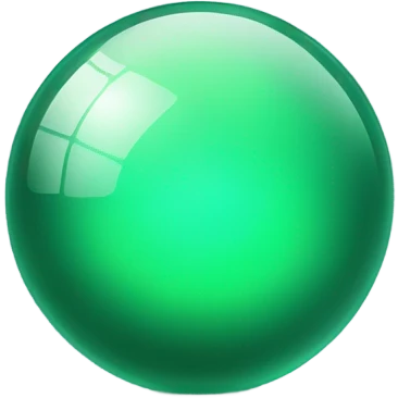 gradient green glass ball emoji
