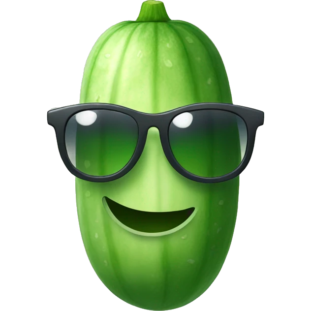 cucumber with sunglasses emoji