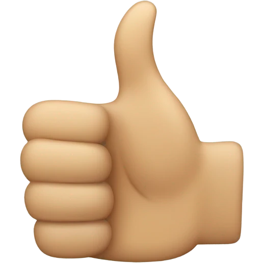 Thumbs up and smiling emoji