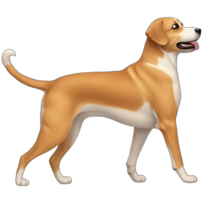 Chat sur un chien emoji