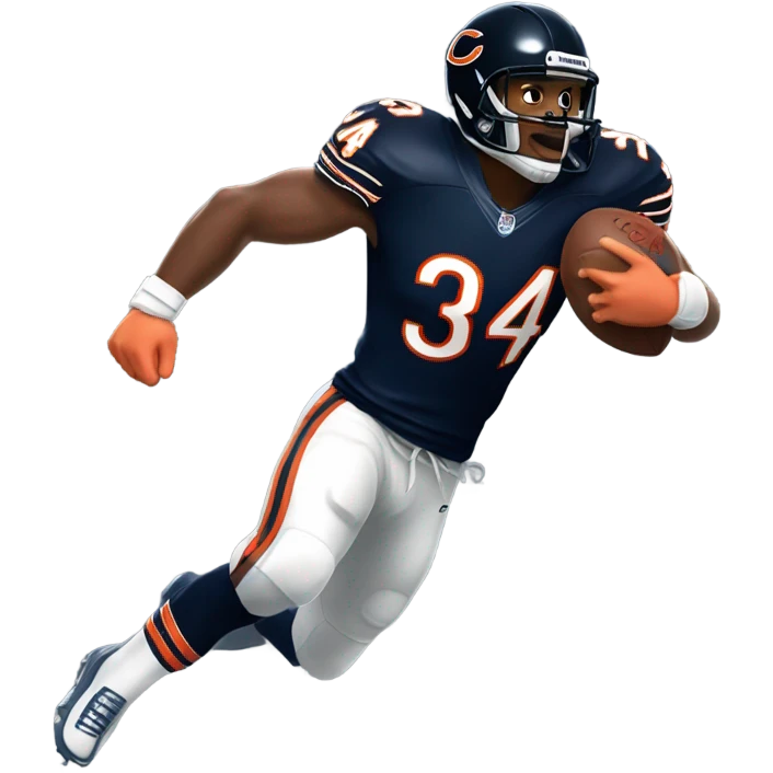 Chicago bears 34 Payton rushing emoji