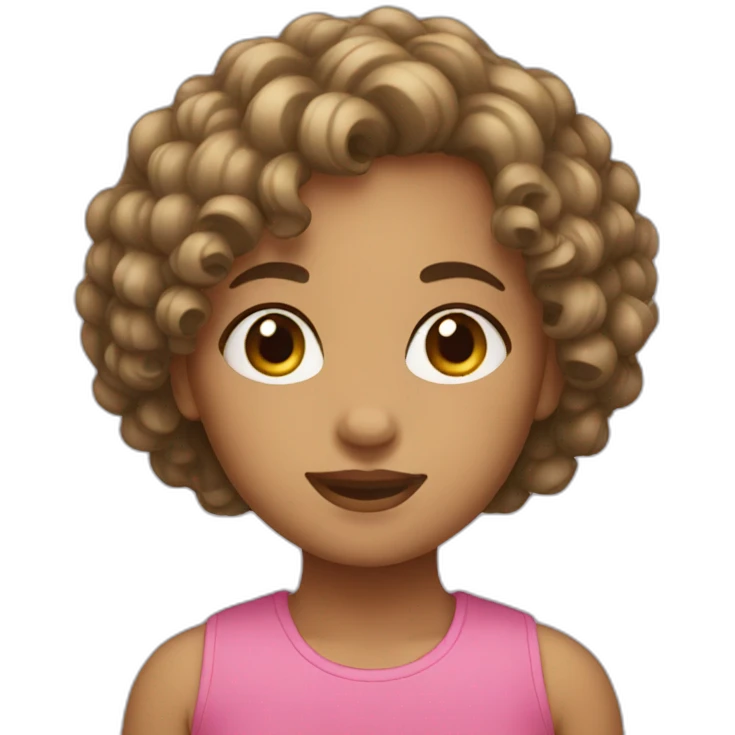 girl with short curly hair emoji