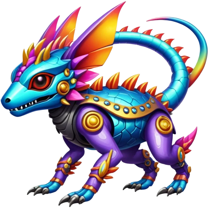  exotic tropical cyber-Protogen-Fakémon-Vernid-creature emoji