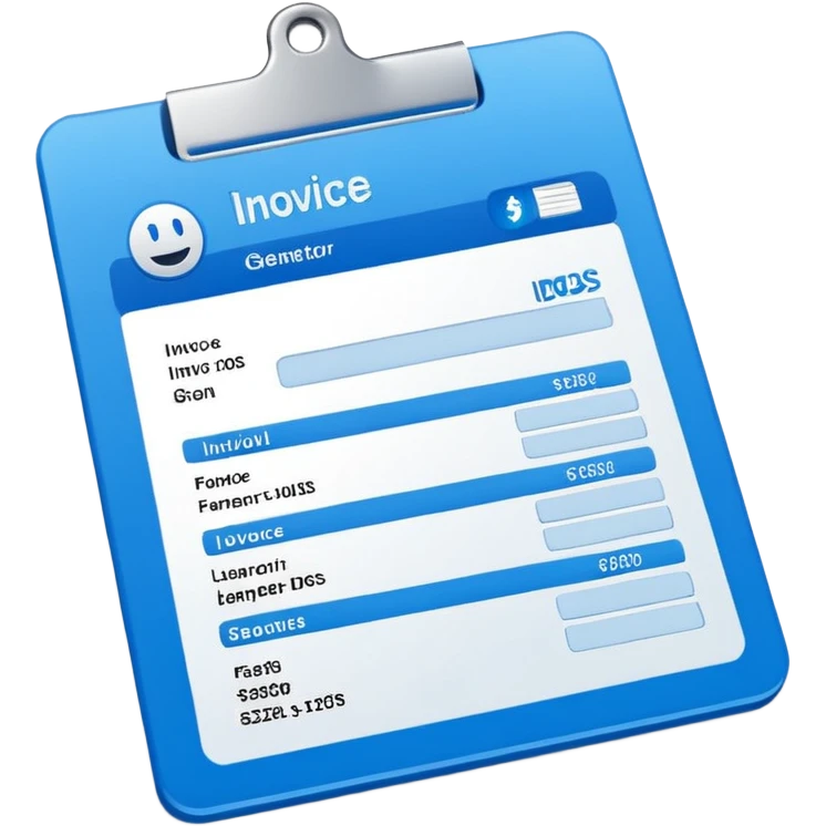 fast invoice generator blue emoji