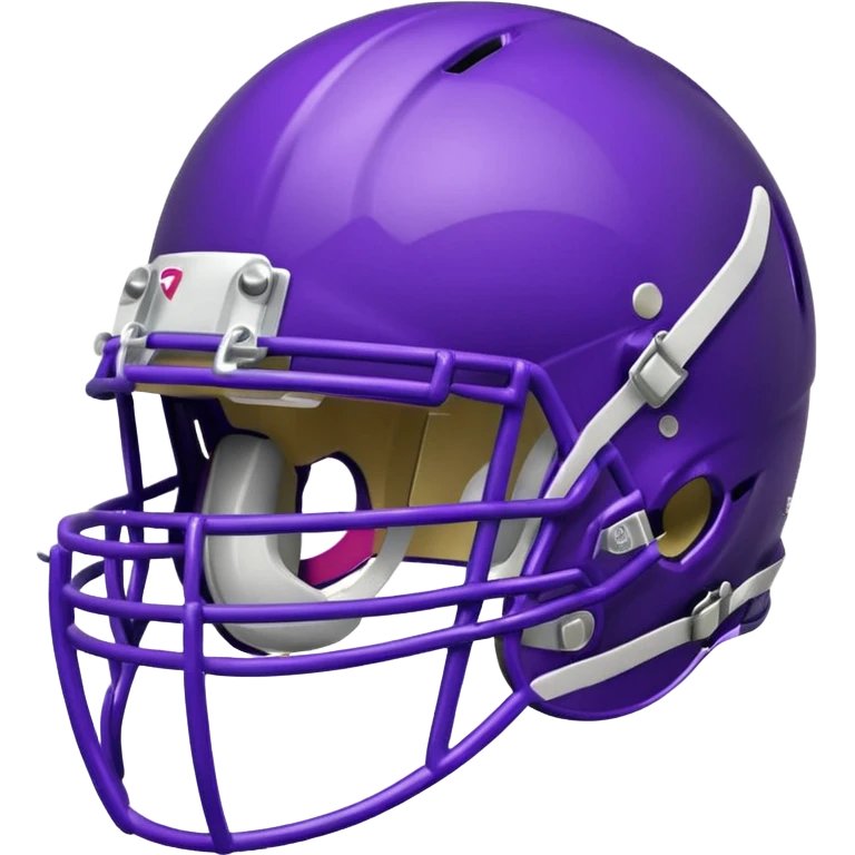 College football player helmet in purple color emoji