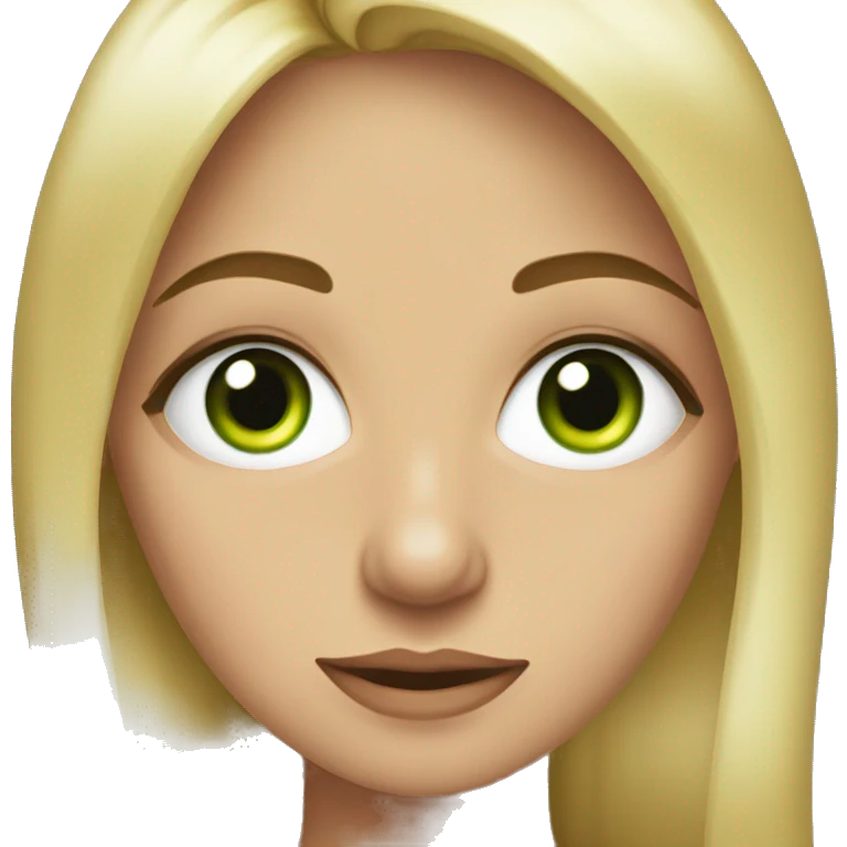 Rubia ojos verdes emoji