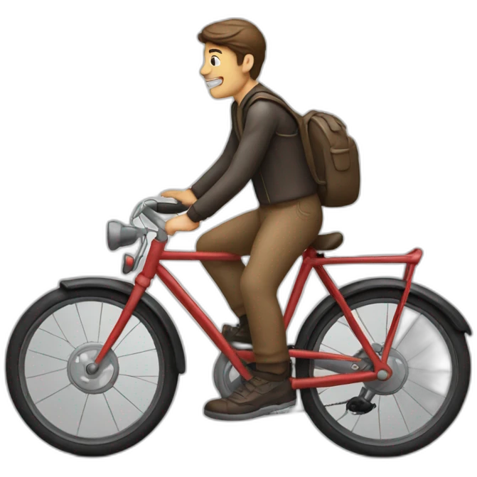 Bike with man emoji