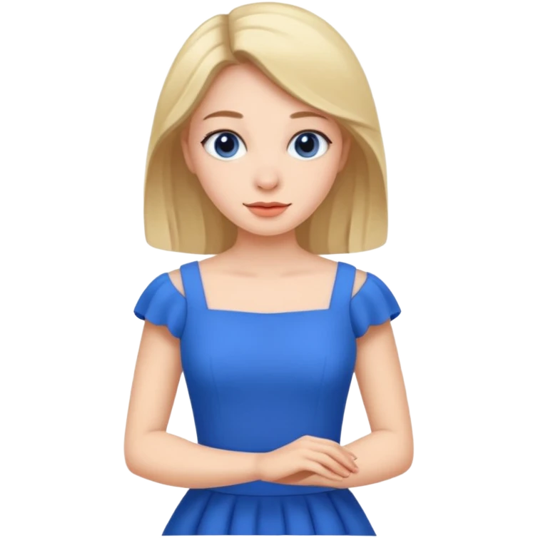 woman with blue dress emoji