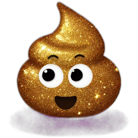 glitter poop emoji
