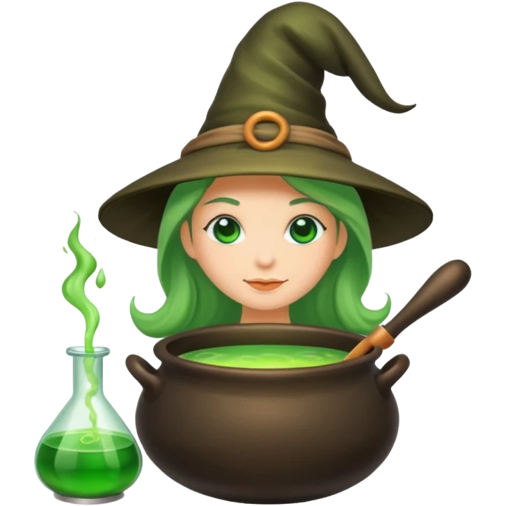 green witch cooking potion emoji