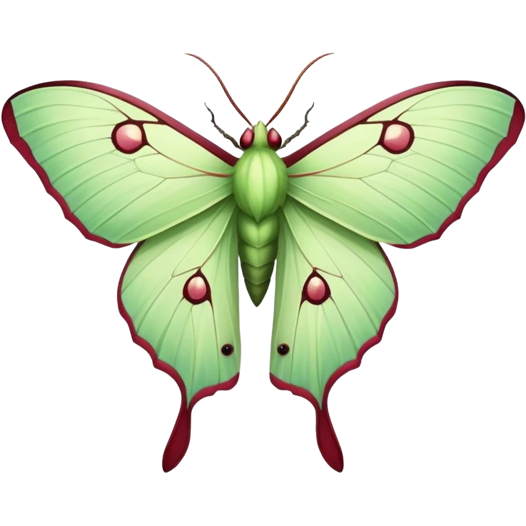 luna moth Burgundy emoji