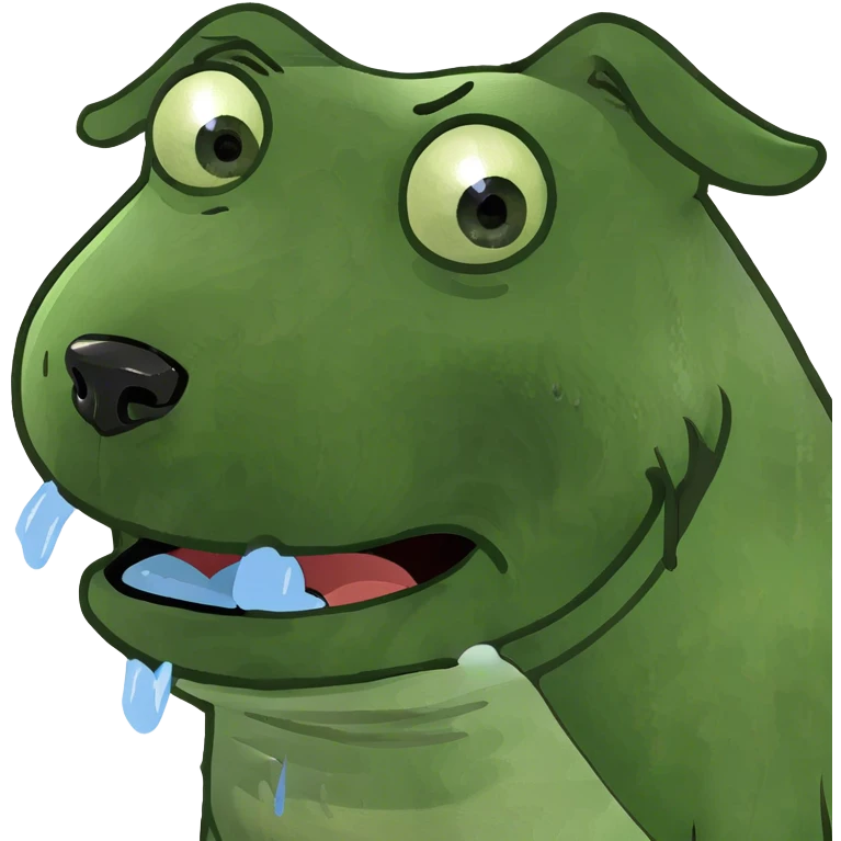 Dog crying emoji