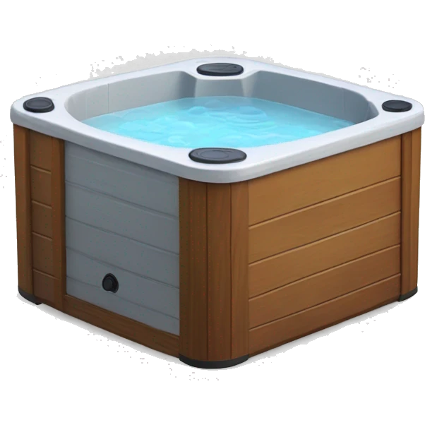 Square bubbling hot tub emoji