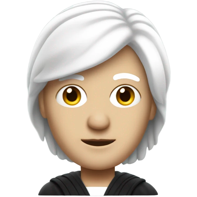 white UK judge upper body white wig at an angle  emoji