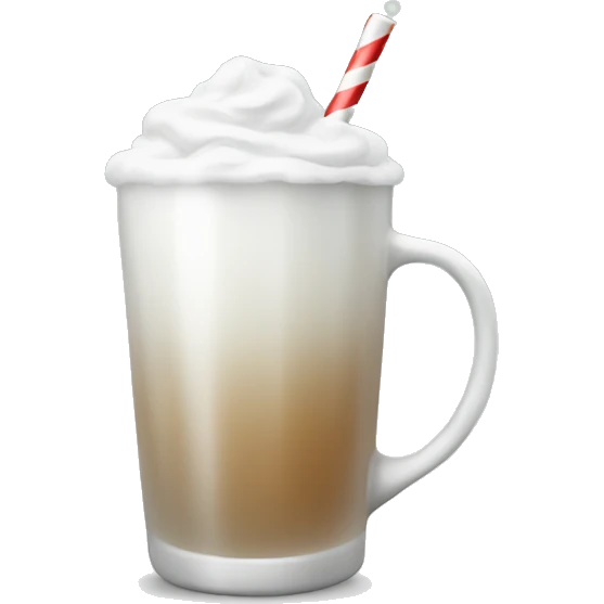 White asthetic clean Christmas drink emoji