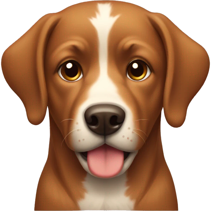 A brown dog with a bow on emoji