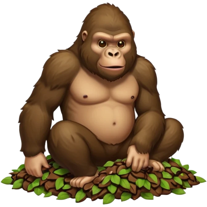 🦍 +💩 sticker 2d like phone emoji  emoji