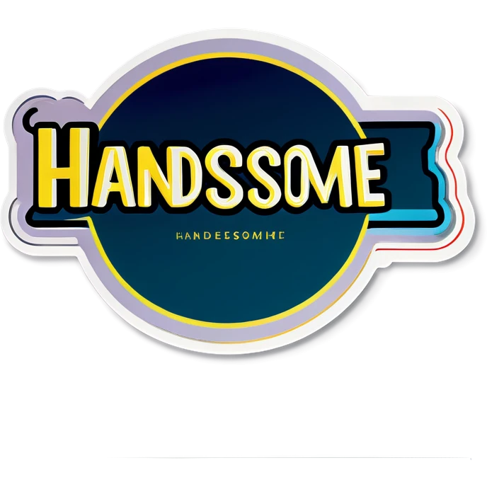 The word handsome emoji