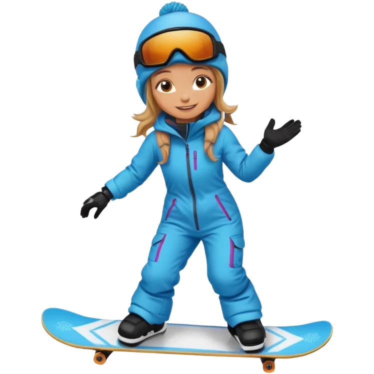 Girl snowboarder person emoji