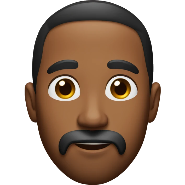 Brown skin man with a blac beard  emoji