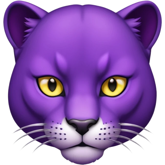 Purple Panther face turned to the slight right emoji